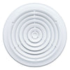 Handua 12" [Neck Size] Steel Round Air Supply Diffuser for Ceiling - White - Outer Dimension: 15-15/16"