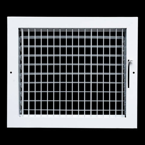 12x10 Steel Adjustable Air Vent Cover | Supply Register for Wall & Ceiling | White | Outer Dimension: 13-3/4"W X 11-3/4"H
