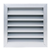 12 x 12-inch unpainted aluminum exterior gable vent, front view