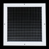 Handua Aluminum Return Air Grille | Low Noise Cube Core Eggcrate | Vent Cover Grill for Sidewall and Ceiling, White