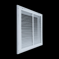 Fits 12x12 Duct Opening | Steel Return Air Filter Grille by Handua [Removable Door] for 1-inch Filters | Vent Cover Grill | White | Easy-to-Use Plastic Latches | Outer Dimensions: 14 5/8"W X 14 5/8"H