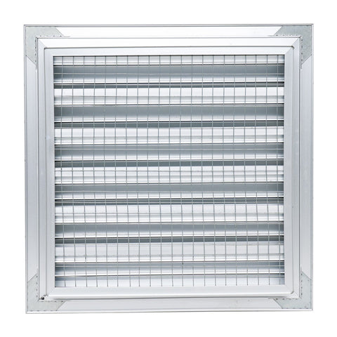 12"x12" Anodized Aluminum Exterior Wall Vent | Outer Dimension: 14"W X 14"H