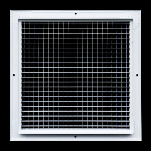 Handua Aluminum Return Air Grille | Low Noise Cube Core Eggcrate | Vent Cover Grill for Sidewall and Ceiling, White