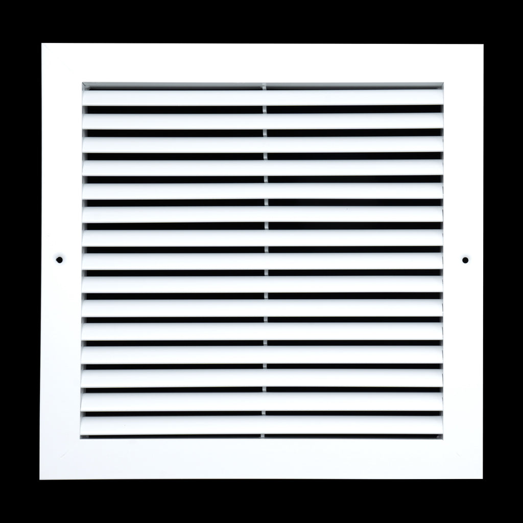 12"x12" Premium Aluminum Return Air Grille – Rust-Free HVAC Vent Cover for Wall & Ceiling | White | Out. Dim.: 13-13/16"W X 13-13/16"H