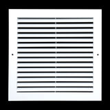 12"x12" Premium Aluminum Return Air Grille – Rust-Free HVAC Vent Cover for Wall & Ceiling | White | Out. Dim.: 13-13/16"W X 13-13/16"H