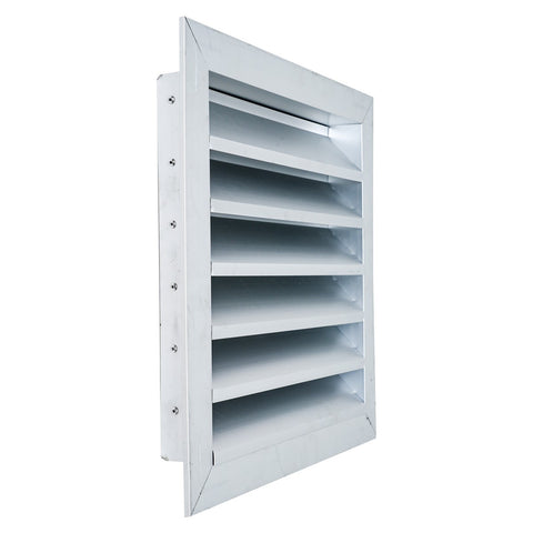 12"x12" Anodized Aluminum Exterior Wall Vent | Outer Dimension: 14"W X 14"H