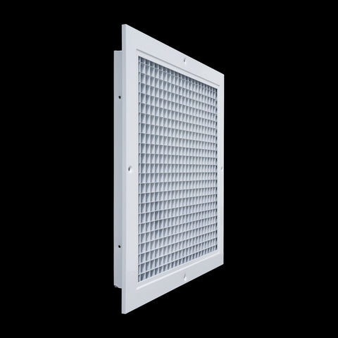 Handua Aluminum Return Air Grille | Low Noise Cube Core Eggcrate | Vent Cover Grill for Sidewall and Ceiling, White