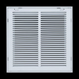 12"x12" Steel Return Air Filter Grille | Removable Door for 1" Filters | White HVAC Vent Cover | Out. Dim.: 14-5/8"W X 14-5/8"H