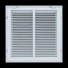 12"x12" Steel Return Air Filter Grille | Removable Door for 1" Filters | White HVAC Vent Cover | Out. Dim.: 14-5/8"W X 14-5/8"H