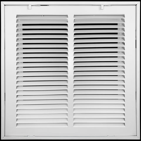 12" X 12" Duct Opening | Steel Return Air Filter Grille [Fixed Hinged] for Sidewall and Ceiling | Outer Dimensions: 14 5/8"W X 14 5/8"H