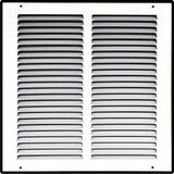 Steel Return Air Grille – HVAC Cold Air Intake Vent Cover, White | Out. Dim.: 13-3/4"W X 13-3/4"H
