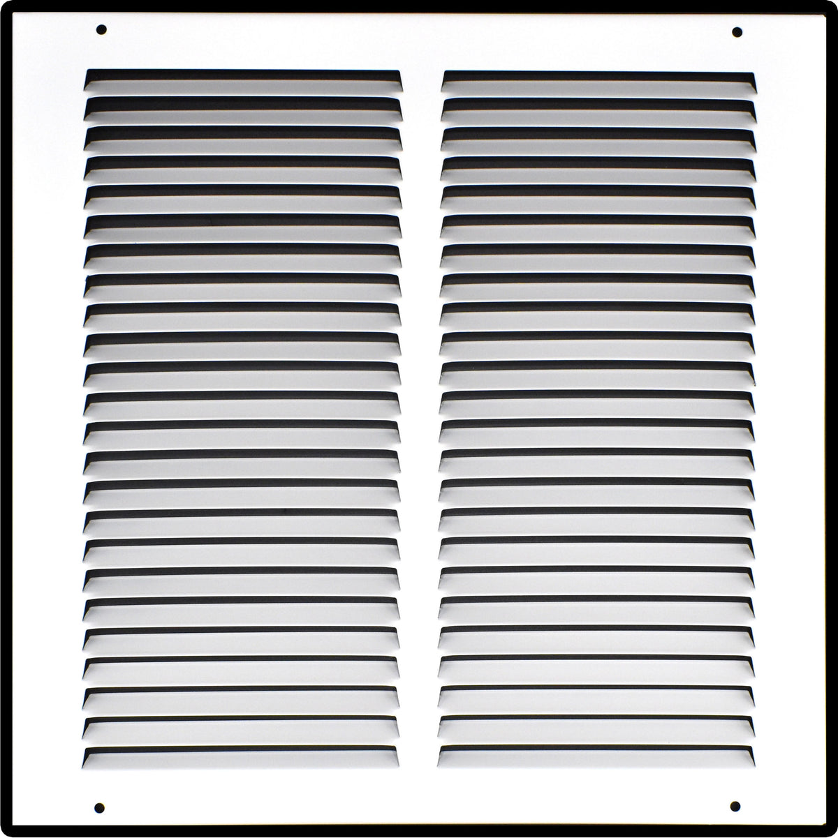 12" X 12" Duct Opening | Steel Return Air Grille for Sidewall and Ceiling | Outer Dimensions: 13.75"W X 13.75"H