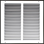 12 x 12-inch White Steel flat stamped return grille, front view