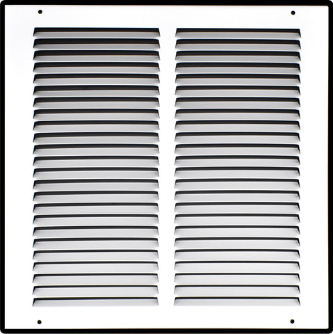 12" X 12" Duct Opening | Steel Return Air Grille for Sidewall and Ceiling | Outer Dimensions: 13.75"W X 13.75"H