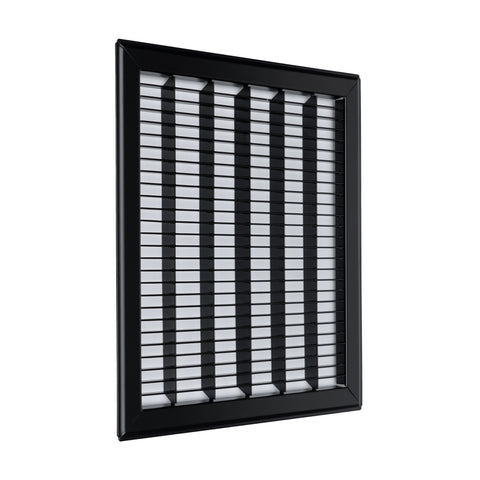 12"x14" Heavy Duty Return Air Floor Grille | Walkable Black | Out. Dim.: 13-3/4"W X 15-3/4"H