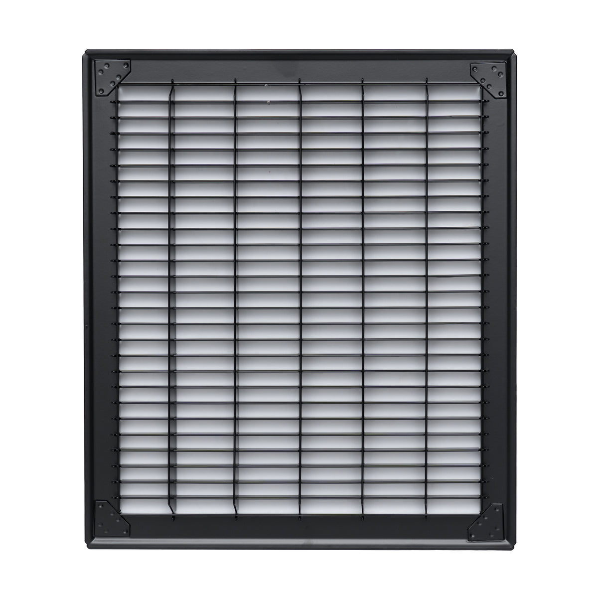 12"x14" Heavy Duty Return Air Floor Grille | Walkable Black | Out. Dim.: 13-3/4"W X 15-3/4"H