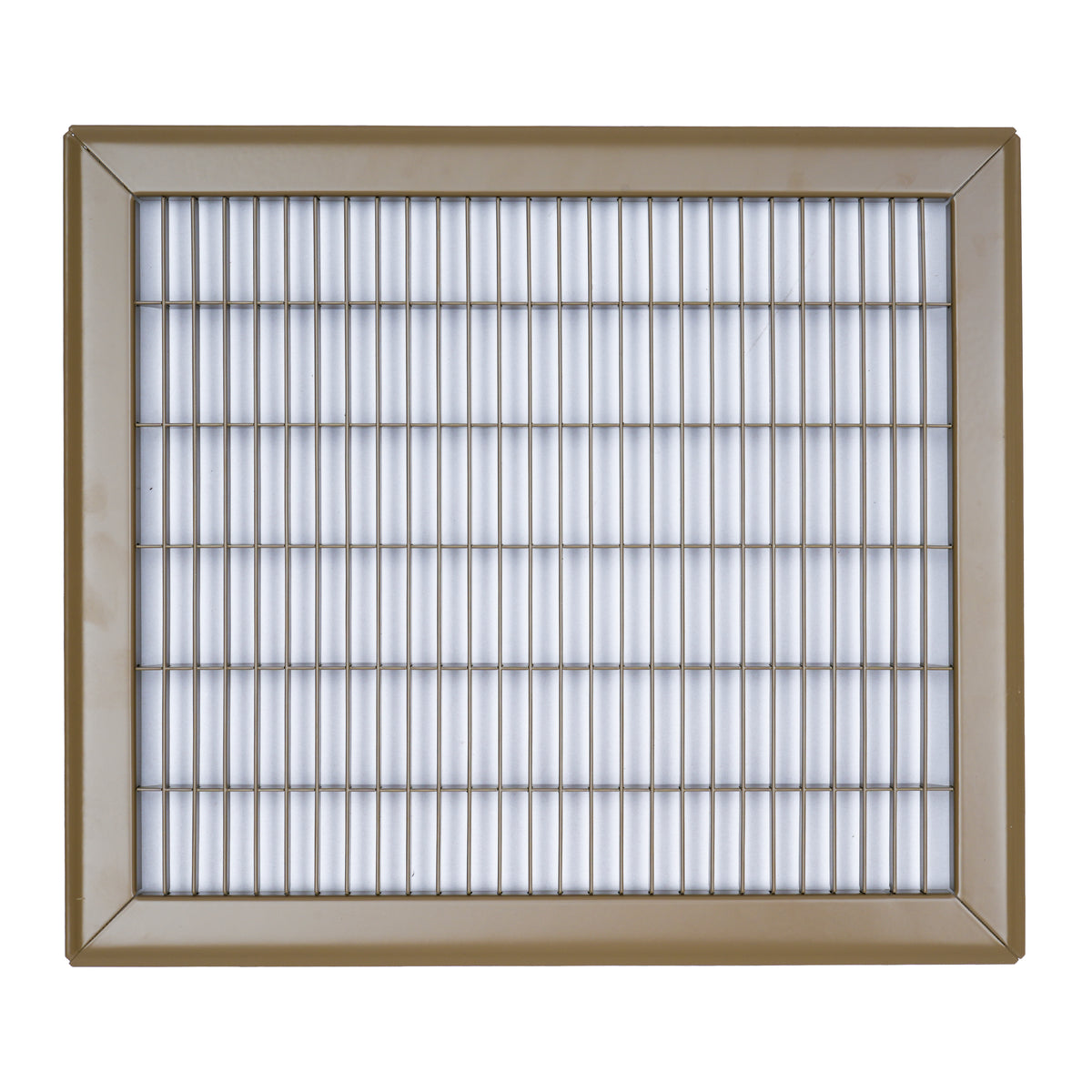 12"x14" Heavy Duty Return Air Floor Grille | Walkable Brown | Out. Dim.: 13-3/4"W X 15-3/4"H