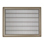 12 x 16-inch Brown Steel heavy duty return floor register, front view