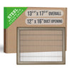 Handua HVAC Return Air Floor Grille | Vent Cover Grill for Floor - Brown | Heavy Duty Fixed Blades