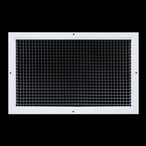 Handua Aluminum Return Air Grille | Low Noise Cube Core Eggcrate | Vent Cover Grill for Sidewall and Ceiling, White