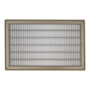 12 x 20-inch Brown Steel heavy duty return floor register, front view