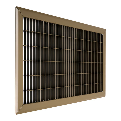 12"W x 20"H [Duct Opening] Return Air Floor Grille | Vent Cover Grill for Floor - Brown| Outer Dimensions: 13.75"W X 21.75"H