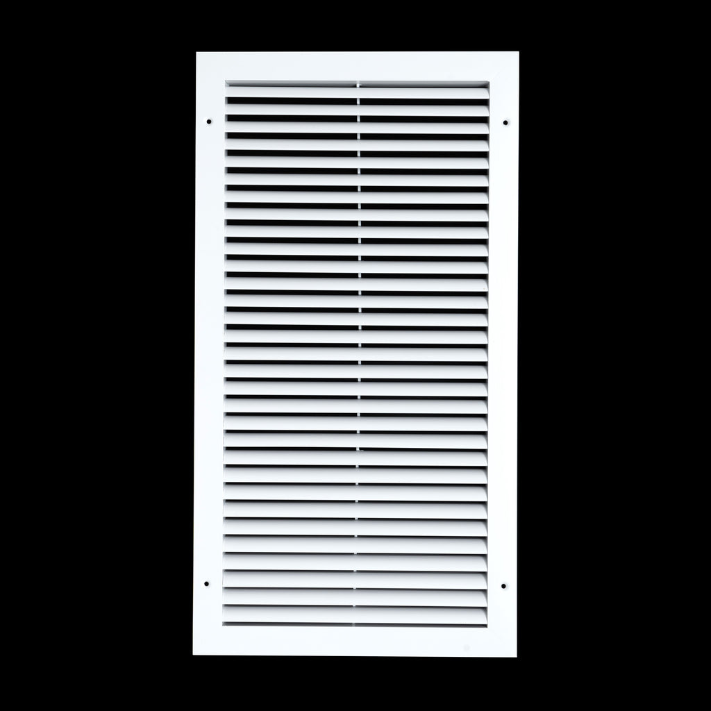 12"x24" Premium Aluminum Return Air Grille – Rust-Free HVAC Vent Cover for Wall & Ceiling | White | Out. Dim.: 13-13/16"W X 25-13/16"H