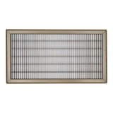 12"x24" Heavy Duty Return Air Floor Grille | Walkable Brown | Out. Dim.: 13-3/4"W X 25-3/4"H