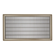 12 x 24-inch Brown Steel heavy duty return floor register, front view