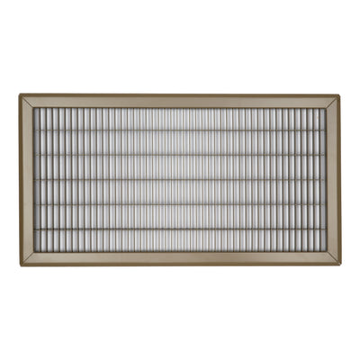 12x24 Brown Steel Return Air Floor Grille, Walkable Heavy-Duty Fixed-Blade Vent Cover