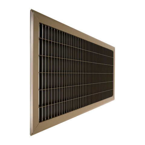 12"x24" Heavy Duty Return Air Floor Grille | Walkable Brown | Out. Dim.: 13-3/4"W X 25-3/4"H