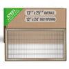 12"W x 24"H [Duct Opening] Return Air Floor Grille | Vent Cover Grill for Floor - Brown| Outer Dimensions: 13.75"W X 25.75"H