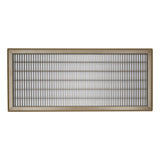 12"x30" Heavy Duty Return Air Floor Grille | Walkable Brown | Out. Dim.: 13-3/4"W X 31-3/4"H