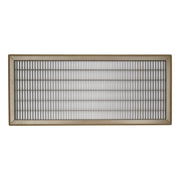 12 x 30-inch Brown Steel heavy duty return floor register, front view