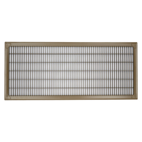 12"x30" Heavy Duty Return Air Floor Grille | Walkable Brown | Out. Dim.: 13-3/4"W X 31-3/4"H