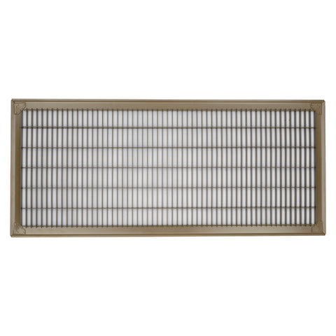 12"W x 30"H [Duct Opening] Return Air Floor Grille | Vent Cover Grill for Floor - Brown| Outer Dimensions: 13.75"W X 31.75"H