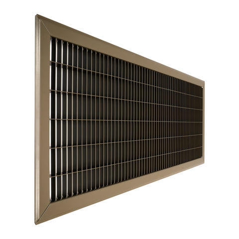 12"W x 30"H [Duct Opening] Return Air Floor Grille | Vent Cover Grill for Floor - Brown| Outer Dimensions: 13.75"W X 31.75"H