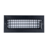 12x4 Steel Adjustable Air Vent Cover | Supply Register for Wall & Ceiling | Black | Outer Dimension: 13-3/4"W X 5-3/4"H