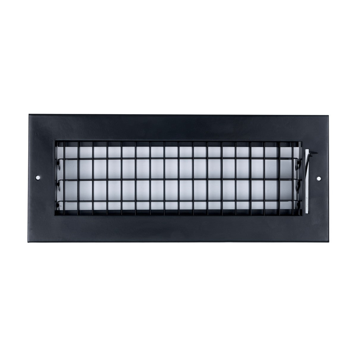 12x4 Steel Adjustable Air Vent Cover | Supply Register for Wall & Ceiling | Black | Outer Dimension: 13-3/4"W X 5-3/4"H