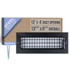 Handua Steel Adjustable Air Supply HVAC Grille | Black Vent Cover Grill for Sidewall and Ceiling