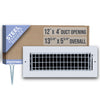 Handua Steel Adjustable Air Supply HVAC Grille | White Vent Cover Grill for Sidewall and Ceiling