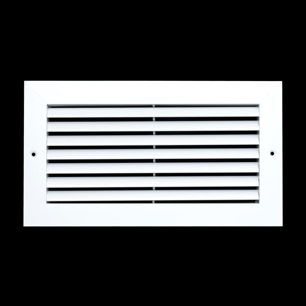 12"x6" Premium Aluminum Return Air Grille – Rust-Free HVAC Vent Cover for Wall & Ceiling | White | Out. Dim.: 13-13/16"W X 7-13/16"H