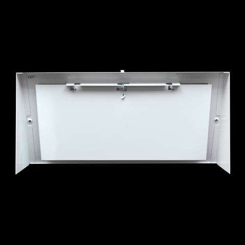 Handua Steel Triangular Baseboard Return Air Supply Grille with Damper | Air Register Vent Cover Grill | 3.75" Depth | White