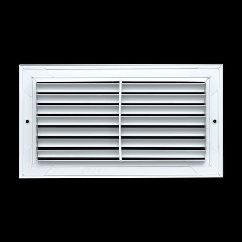 12"x6" Premium Aluminum Return Air Grille – Rust-Free HVAC Vent Cover for Wall & Ceiling | White | Out. Dim.: 13-13/16"W X 7-13/16"H