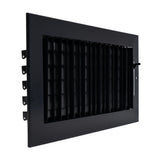 12x6 Black Steel Adjustable Supply Register, Air Vent Cover with Damper for Sidewall Or Ceiling