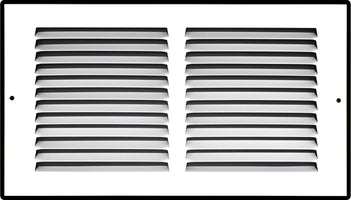 12" X 6" Duct Opening | Steel Return Air Grille for Sidewall and Ceiling | Outer Dimensions: 13.75"W X 7.75"H