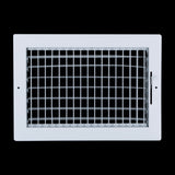 12x8 Steel Adjustable Air Vent Cover | Supply Register for Wall & Ceiling | White | Outer Dimension: 13-3/4"W X 9-3/4"H