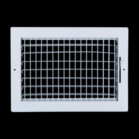 12x8 Steel Adjustable Air Vent Cover | Supply Register for Wall & Ceiling | White | Outer Dimension: 13-3/4"W X 9-3/4"H