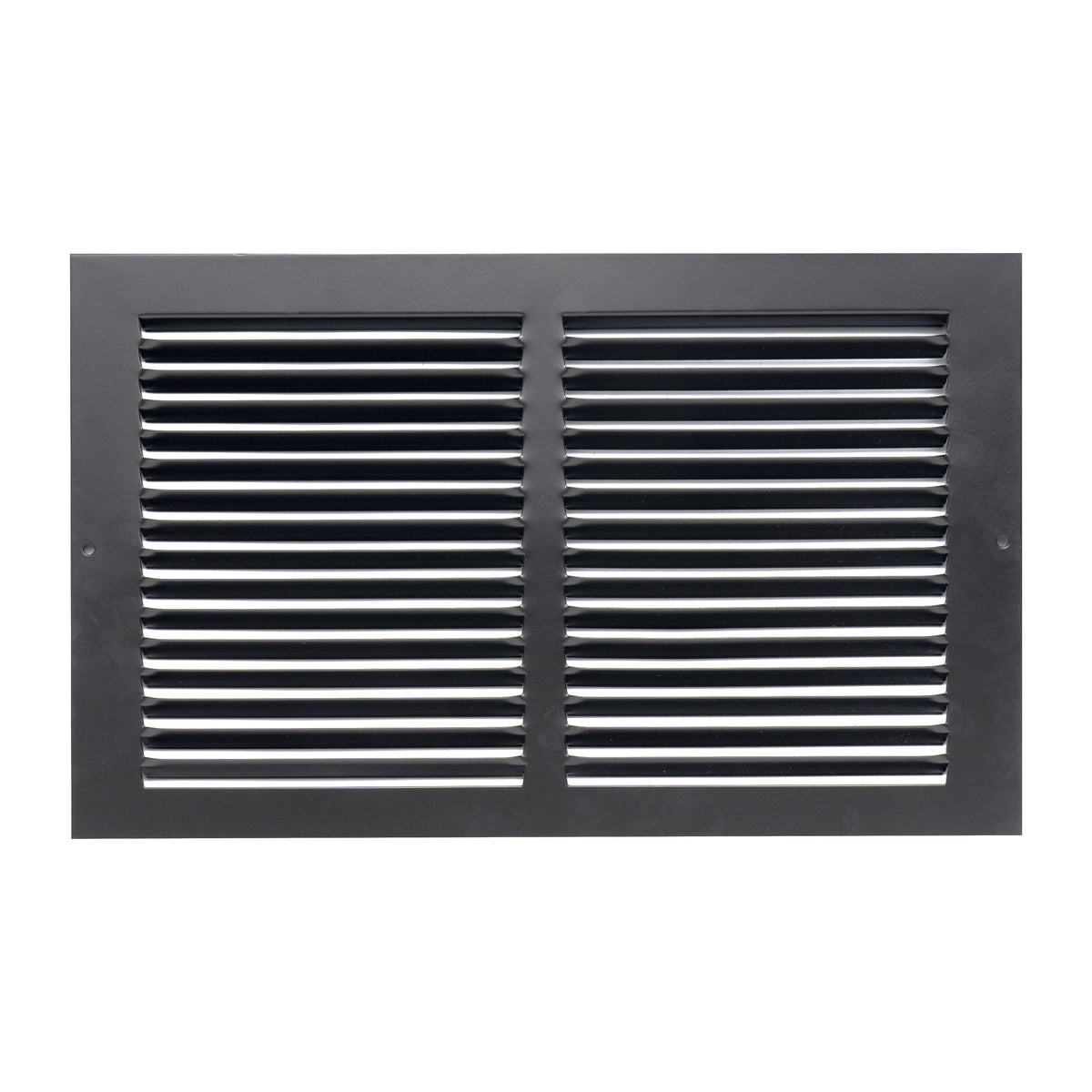 12"x8" Steel Return Air Grille – HVAC Cold Air Intake Vent Cover, Black | Out. Dim.: 13-3/4"W X 9-3/4"H