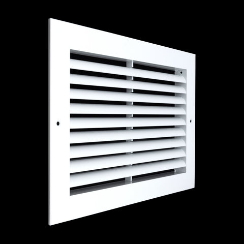 12"x8" Premium Aluminum Return Air Grille – Rust-Free HVAC Vent Cover for Wall & Ceiling | White | Out. Dim.: 13-13/16"W X 9-13/16"H